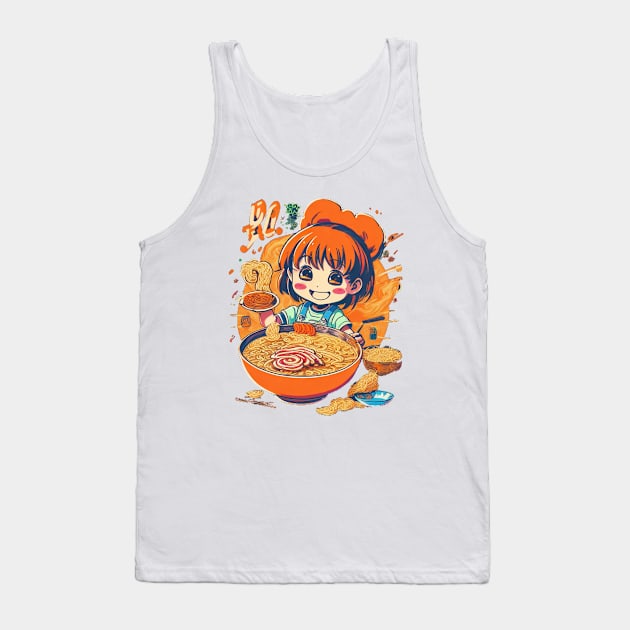 Ramen Girl Tank Top by vamarik